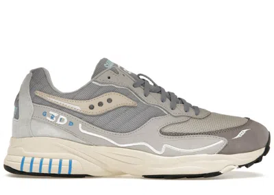 Pre-owned Saucony Men's  3d Grid Hurricane Sneakers In Gray/cream