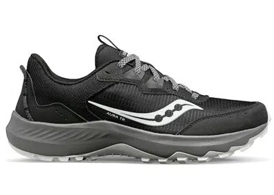Pre-owned Saucony Men's  Aura Tr Sneakers In Black/gravel