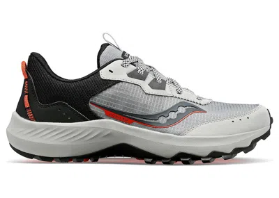 Pre-owned Saucony Men's  Aura Tr Sneakers In Concrete/black