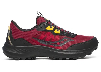 Pre-owned Saucony Men's  Aura Tr Sneakers In Dahlia/black