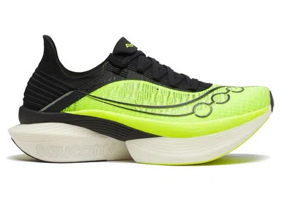 Pre-owned Saucony Men's  Endorphin Elite 2 Sneakers In Citron/black In Multi