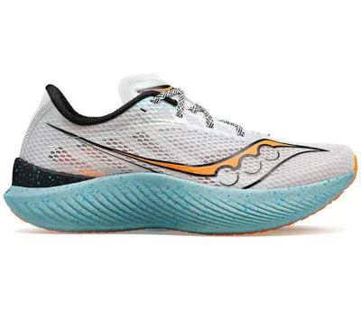 Pre-owned Saucony Men's  Endorphin Pro 3 Sneakers In Fog/viziorange In Multi