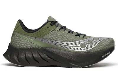 Pre-owned Saucony Men's  Endorphin Pro 4 Sneakers In Olivine/black