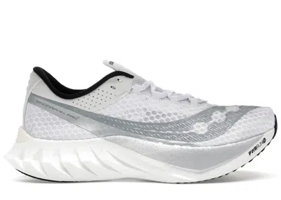 Pre-owned Saucony Men's  Endorphin Pro 4 Sneakers In White/silver In Multi