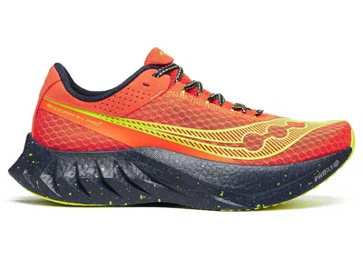 Pre-owned Saucony Men's  Endorphin Pro 4 Solar Sneakers In Pepper/navy Blue