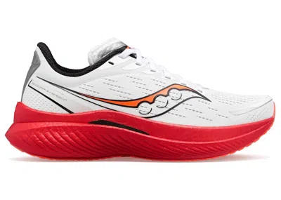 Pre-owned Saucony Men's  Endorphin Speed 3 Red Sneakers In White/black/vizigold