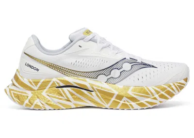 Pre-owned Saucony Men's  Endorphin Speed 4 London Marathon Sneakers In White/gold
