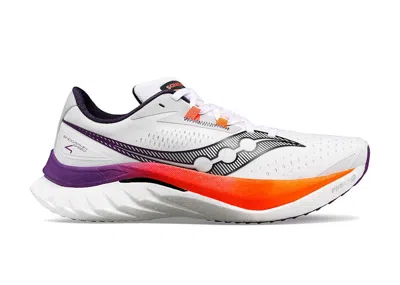 Pre-owned Saucony Men's  Endorphin Speed 4 Sneakers In White/viziorange In Multi
