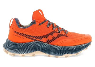Pre-owned Saucony Men's  Endorphin Trail Sneakers In Campfire Story/orange