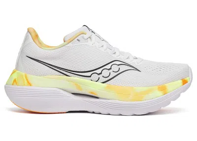 Pre-owned Saucony Men's  Endorphin Trainer Yellow Orange Sneakers In White/black In Multi