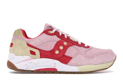 Pre-owned Saucony Men's  G9 Shadow 6 Scoops Pack Vanilla Strawberry Sneakers In Pink/red/cream