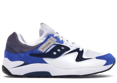 Pre-owned Saucony Men's  Grid 9000 Sneakers In White/blue In Multi