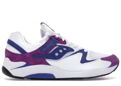 Pre-owned Saucony Men's  Grid 9000 Sneakers In White/purple