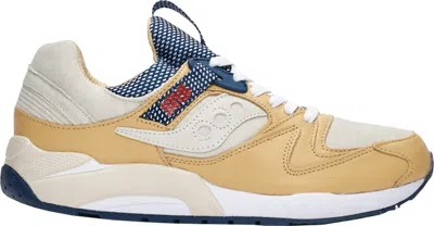 Pre-owned Saucony Men's  Grid 9000 Sns Business Class Sneakers In White/bird Blue/birch In Multi