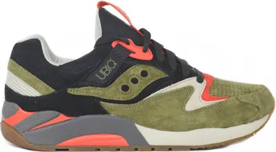 Pre-owned Saucony Men's  Grid 9000 Ubiq Dirty Martini Sneakers In Green/black In Multi