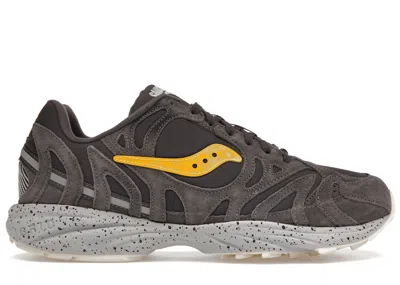 Pre-owned Saucony Men's  Grid Azura 2000 Asphalt Sneakers In Black/crystal/yellow In Multi