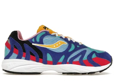 Pre-owned Saucony Men's  Grid Azura 2000 Corduroy Patchwork Sneakers