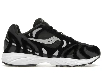 Pre-owned Saucony Men's  Grid Azura 2000 Premium Sneakers In Black/silver
