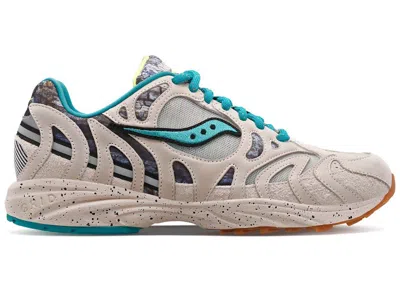 Pre-owned Saucony Men's  Grid Azura 2000 Reflect Camo Sneakers In Beige/creme/blue