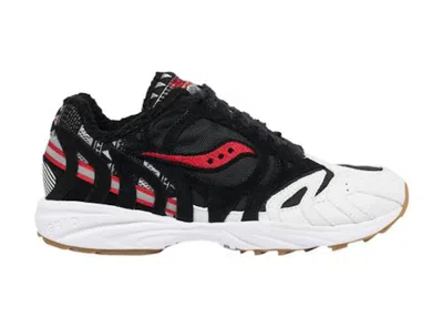Pre-owned Saucony Men's  Grid Azura 2000 Sneakers In Black/red/white