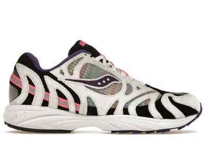 Pre-owned Saucony Men's  Grid Azura 2000 Sneakers In White/black/neon