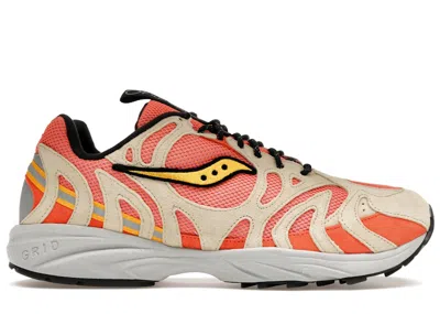 Pre-owned Saucony Men's  Grid Azura 2000 Venus Sneakers In Beige/orange In Multi