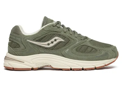 Pre-owned Saucony Men's  Grid Jazz 9 Suede Pack Sneakers In Olive/off White
