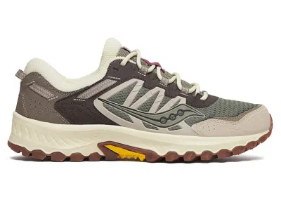 Pre-owned Saucony Men's  Grid Peak Sneakers In Olive/brown