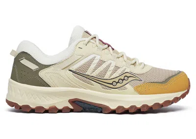 Pre-owned Saucony Men's  Grid Peak Sneakers In Tan/chino Green