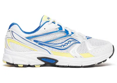 Pre-owned Saucony Men's  Grid Ride Millennium Sneakers In White/blue/yellow