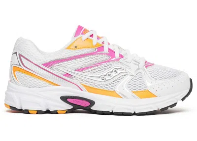 Pre-owned Saucony Men's  Grid Ride Millennium Sneakers In White/pink/orange In Multi