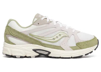 Pre-owned Saucony Men's  Grid Ride Millennium Suede Sneakers In White/green