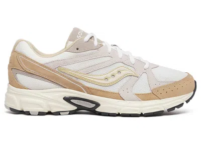 Pre-owned Saucony Men's  Grid Ride Millennium Suede Sneakers In White/sand