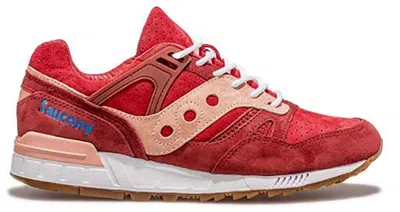 Pre-owned Saucony Men's  Grid Sd Originators Foamer Simpson Bubba Gump Sneakers In Red/shrimp/white