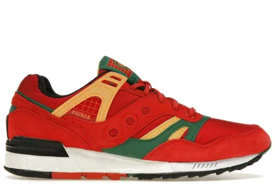 Pre-owned Saucony Men's  Grid Sd Packer Sneakers Just Blaze Casino Sneakers In Red/green/gold