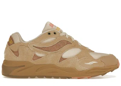 Pre-owned Saucony Men's  Grid Shadow 2 Colour Plus Companie Sneakers In Brown/beach Ramble