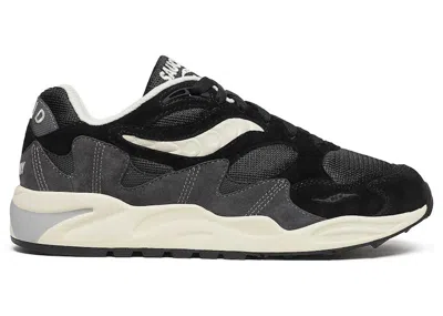 Pre-owned Saucony Men's  Grid Shadow 2 Essential Sneakers In Black/cream In Multi