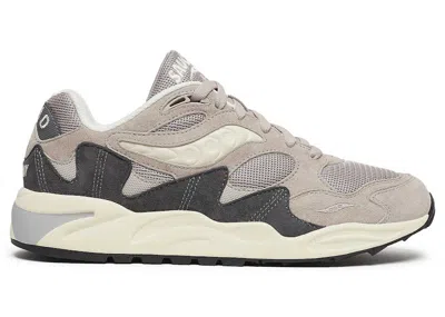 Pre-owned Saucony Men's  Grid Shadow 2 Essential Sneakers In Grey/cream