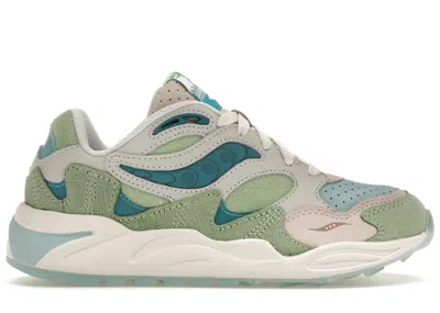 Pre-owned Saucony Men's  Grid Shadow 2 Sneakers In Creek/marsh