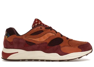Pre-owned Saucony Men's  Grid Shadow 2 Year Of The Dragon Sneakers In Rust In Brown
