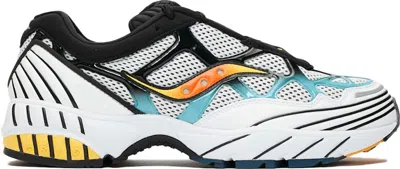 Pre-owned Saucony Men's  Grid Web Sneakers In White/grey/blue