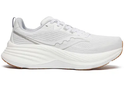 Pre-owned Saucony Men's  Hurricane 24 Gum Sneakers In White/silver In Multi