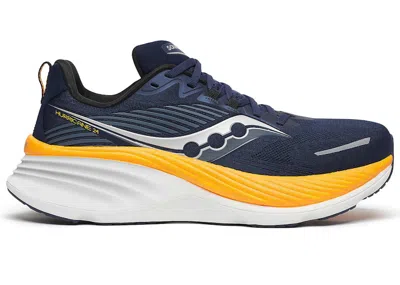 Pre-owned Saucony Men's  Hurricane 24 Sneakers In Navy Blue/peel