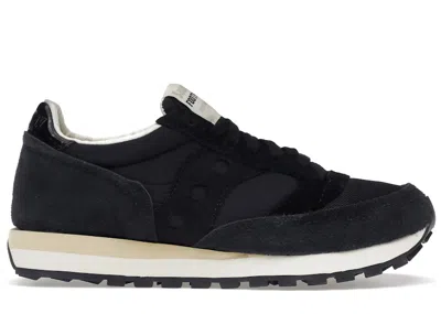 Pre-owned Saucony Men's  Jazz 81 Footpatrol Sneakers In Black/grey/white In Multi