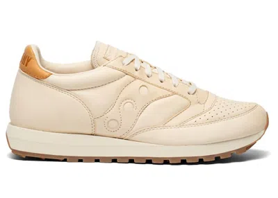 Pre-owned Saucony Men's  Jazz 81 Veg Tan Leather Sneakers In Beige/vanilla