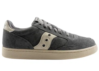 Pre-owned Saucony Men's  Jazz Court Nubuck Sneakers In Grey/cream