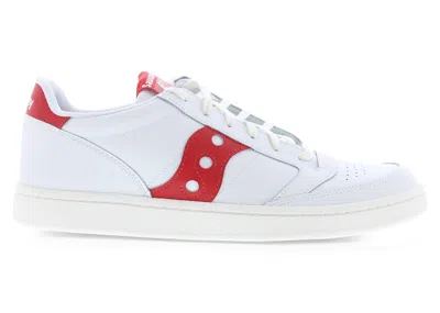 Pre-owned Saucony Men's  Jazz Court Pu Sneakers In White/red In Multi