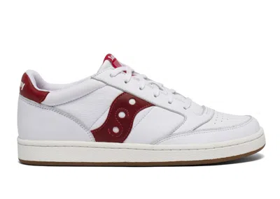 Pre-owned Saucony Men's  Jazz Court Sneakers In White/red In Multi