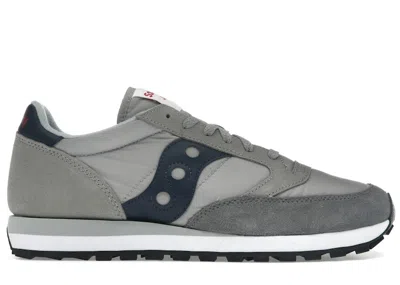 Pre-owned Saucony Men's  Jazz Original Red Sneakers In Grey/navy Blue