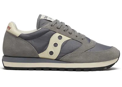 Pre-owned Saucony Men's  Jazz Original Sneakers In Grey/off White In Gray